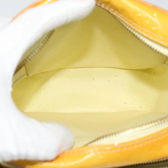 LOUIS VUITTON Monogram Vernis Wooster Bag Lime Yellow M91075 LV Auth BA3504 - Picture 10 of 16